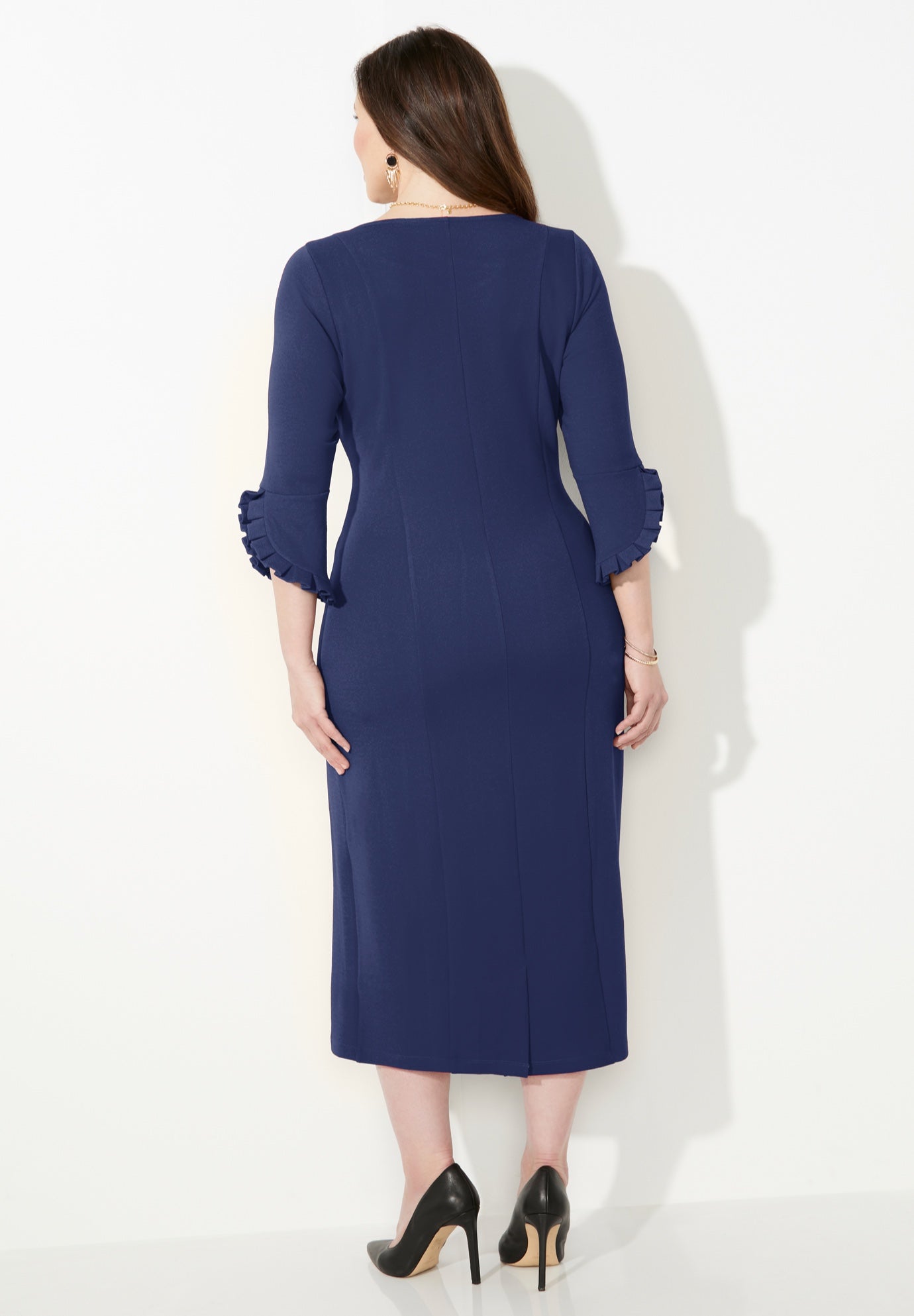 Ruffle Sleeve Shift Dress image number 1