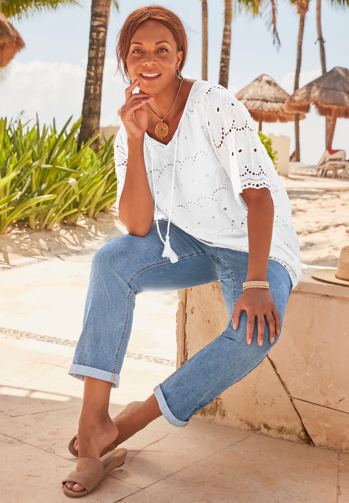 Harborview Eyelet Top image number 1