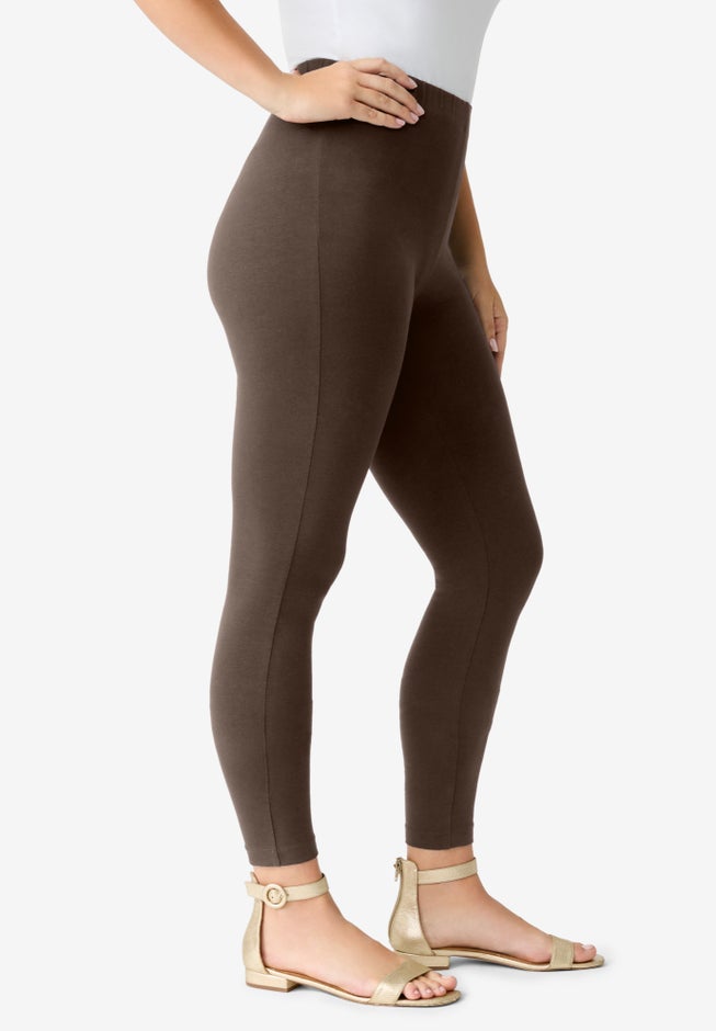 Plus Size Ankle Length Essential Stretch Legging image number 2