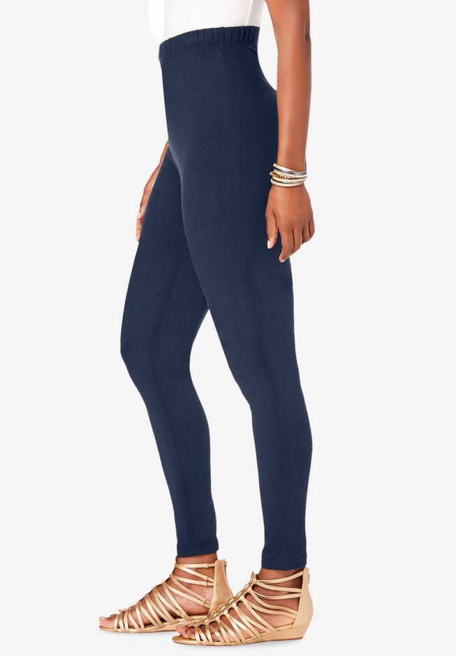 Plus Size Ankle Length Essential Stretch Legging image number 2