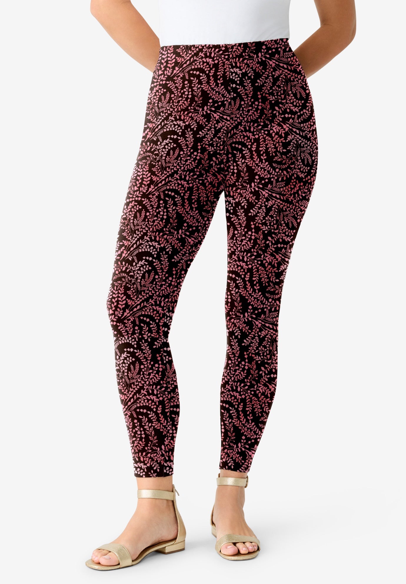 Plus Size Ankle Length Essential Stretch Legging image number 0