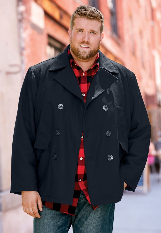 Double-Breasted Wool Peacoat image number 3