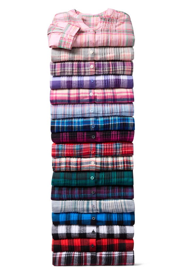 Pintucked Flannel Shirt image number 1
