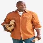 Signature Solid Flannel Shirt image number null