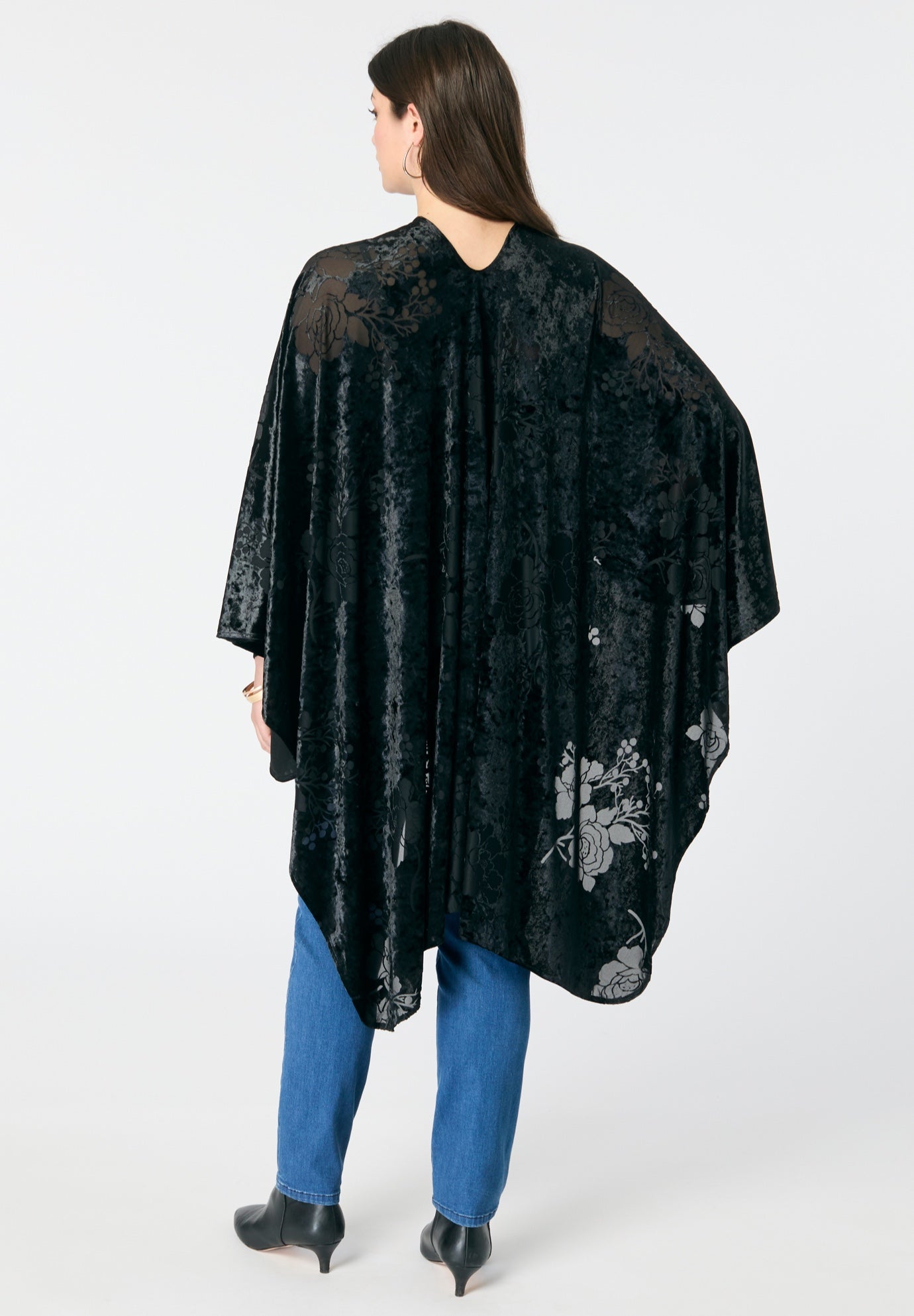 Floral Burnout Shawl image number 1