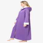 Sherpa-Lined Long Hooded Robe image number null