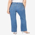 Plus Size Invisible Stretch&reg; Iconic Sequin-Embellished Bootcut Jean image number null