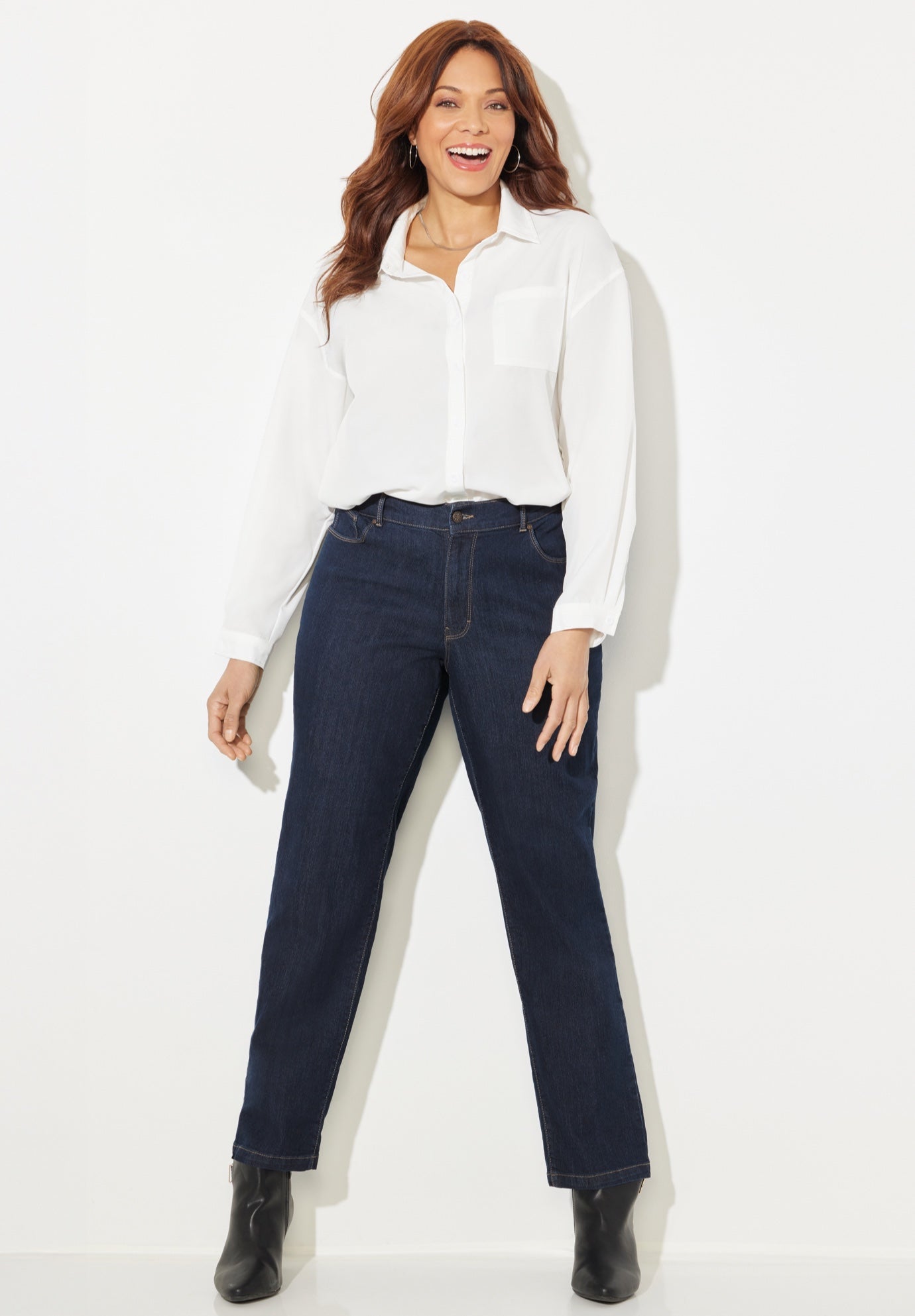 Right Fit&reg; Moderately Curvy Jean image number 0