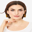 Tortoiseshell Hoop Earrings image number null
