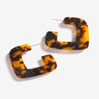Tortoiseshell Hoop Earrings image number null
