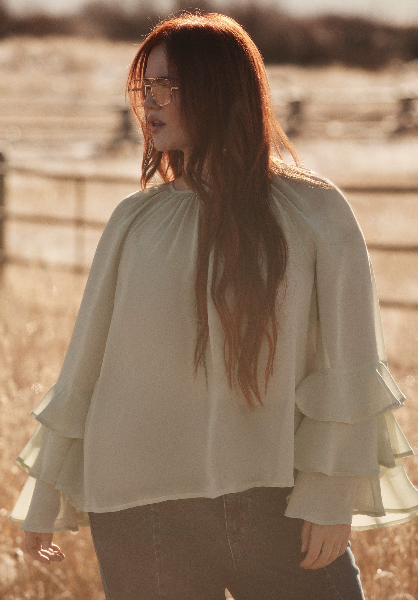 Ruffled Chiffon Blouse image number 4