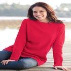 Long-Sleeve Crewneck Soft Waffle Knit Thermal Shirt image number null
