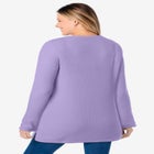 Long-Sleeve Crewneck Soft Waffle Knit Thermal Shirt image number null