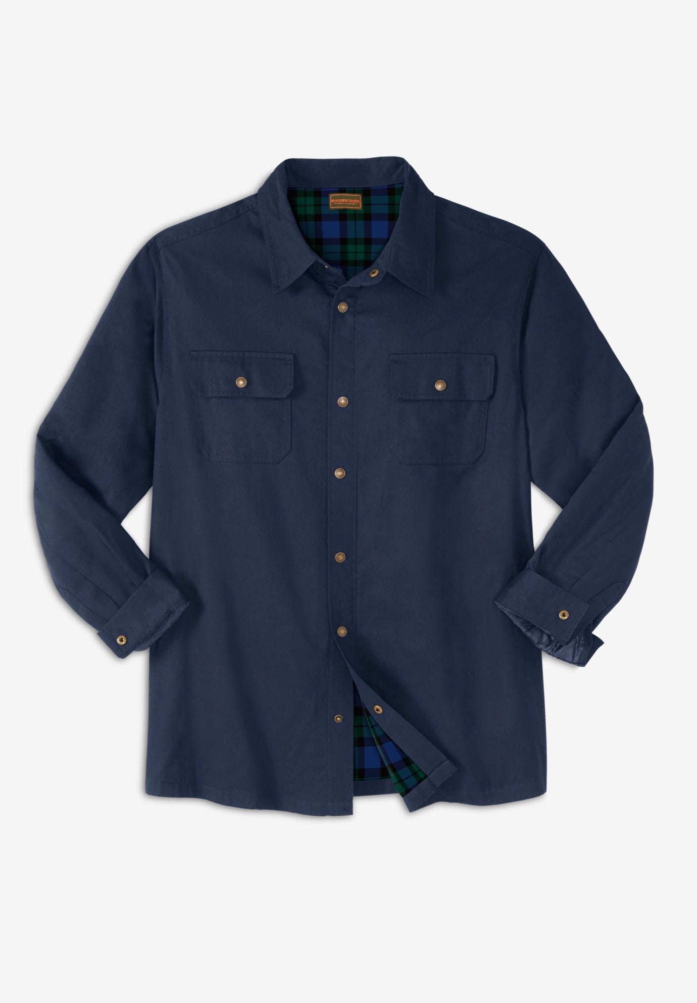 Flannel-Lined Twill Shirt Jacket image number 0