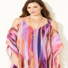 Open-Shoulder Chiffon Dress image number null