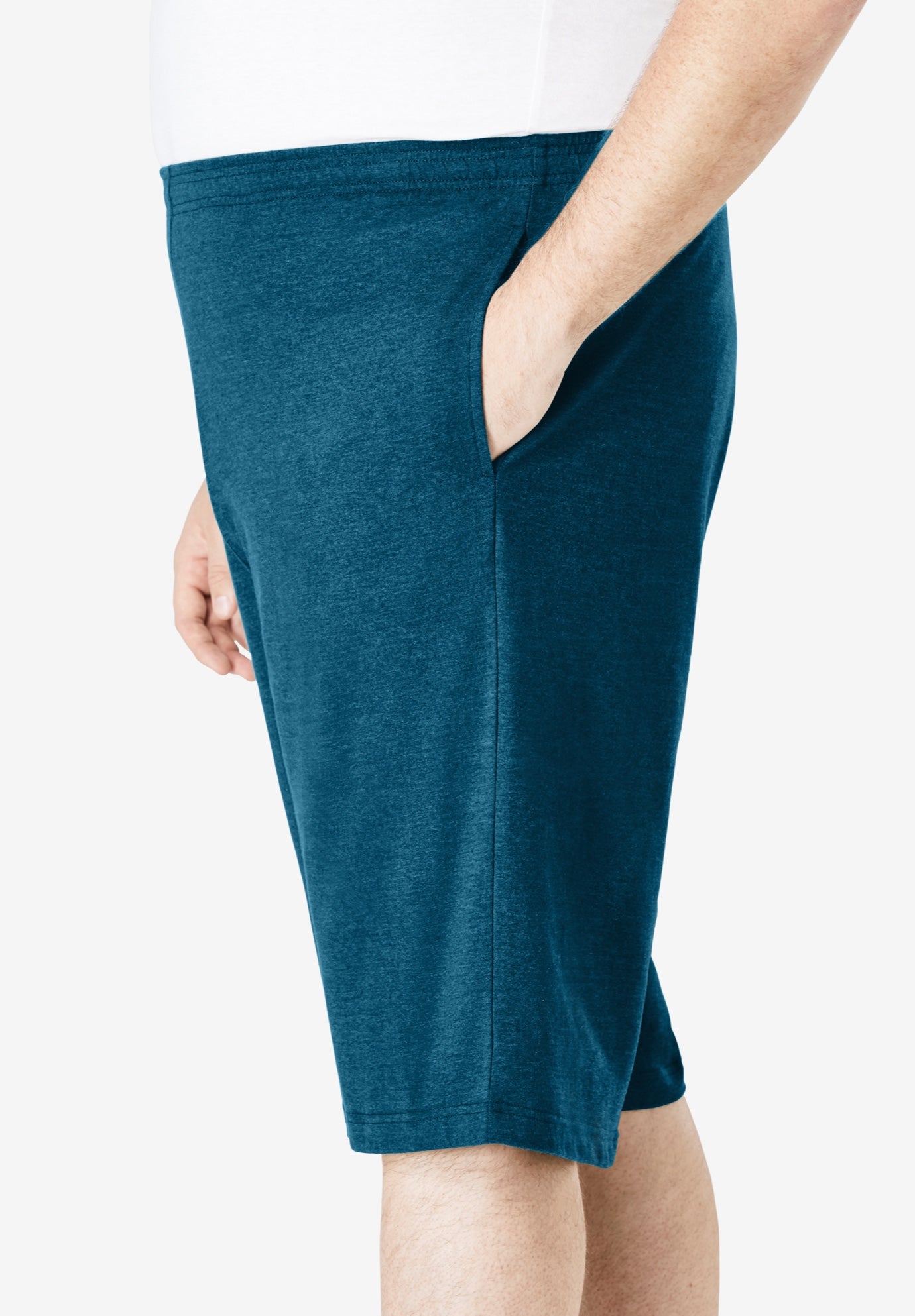 Lightweight Longer Length Jersey Shorts image number 2