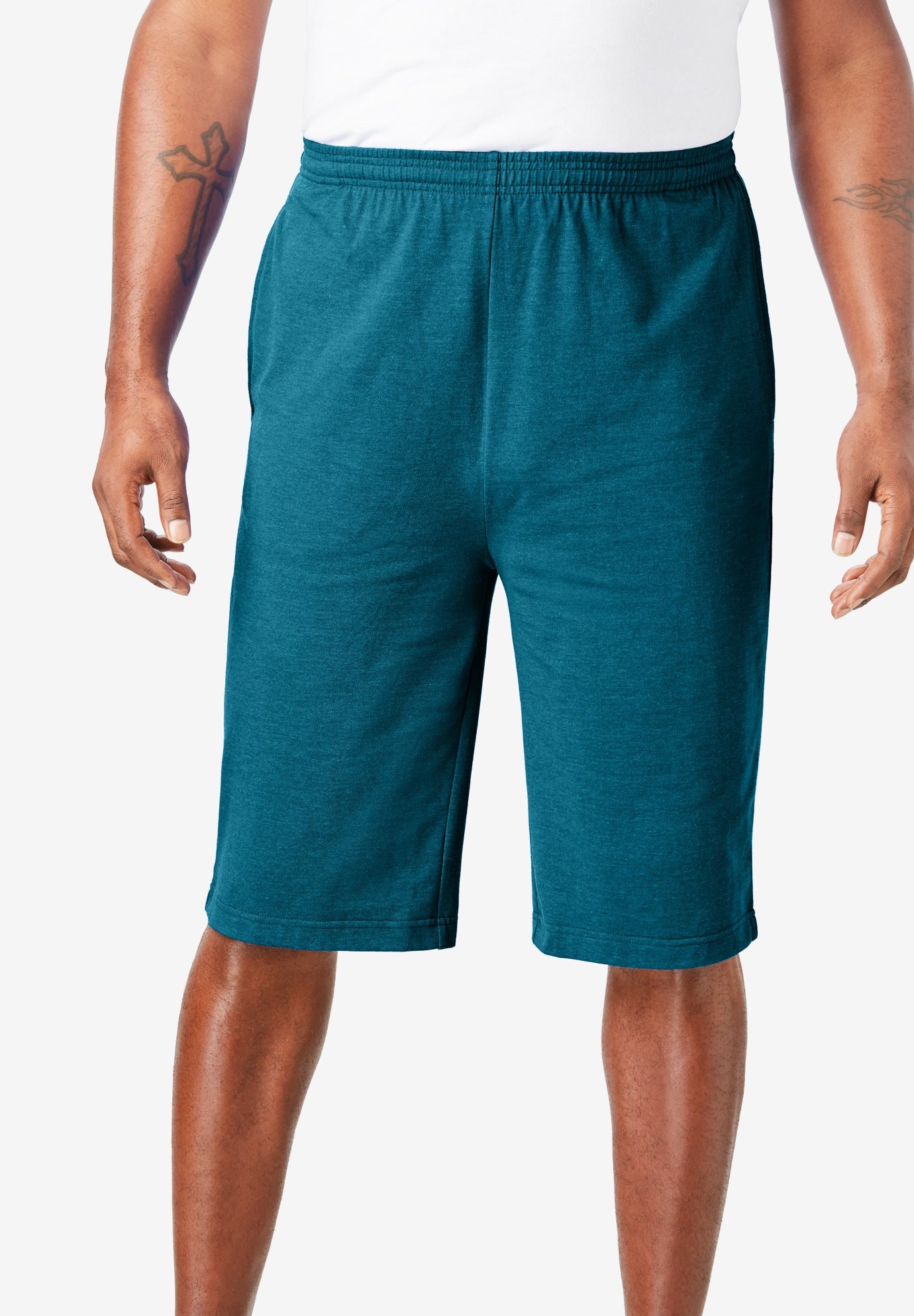 Lightweight Longer Length Jersey Shorts image number 0