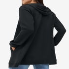 Ellos Studio French Terry Long Sleeve Zip-Front Tunic Hoodie image number 2