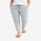 French Terry Drawstring Elastic Waistband Jogger image number null
