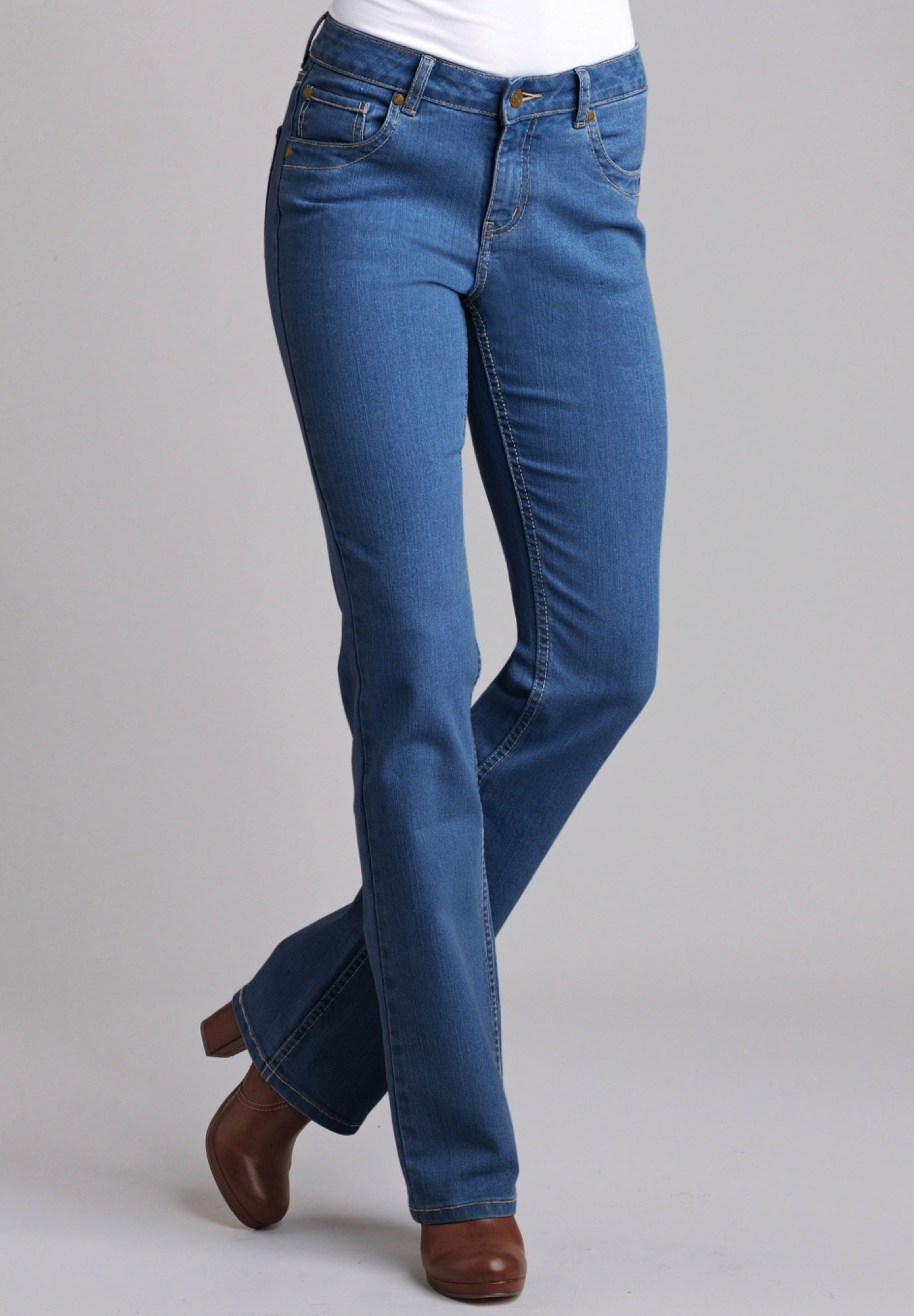 Stretch Mid-rise Bootcut Jeans image number 0