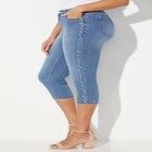 Sparkle Trim Jean Capri image number null