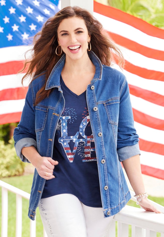 Sparkle Trim Jean Capri image number 4