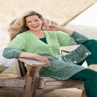 Ombre Shaker Cardigan Sweater image number null