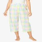 Woven Sleep Capri Pant image number null