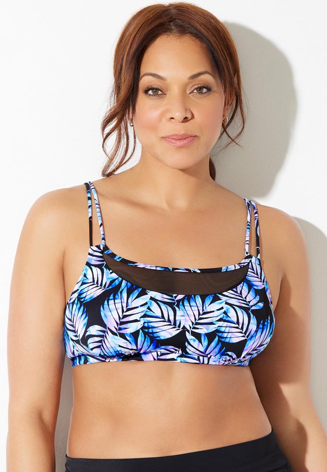 Loop Strap Mesh Bikini Top image number 2