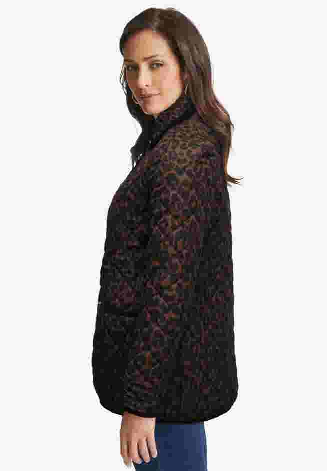 Snap-Front Quilted Coat image number 3