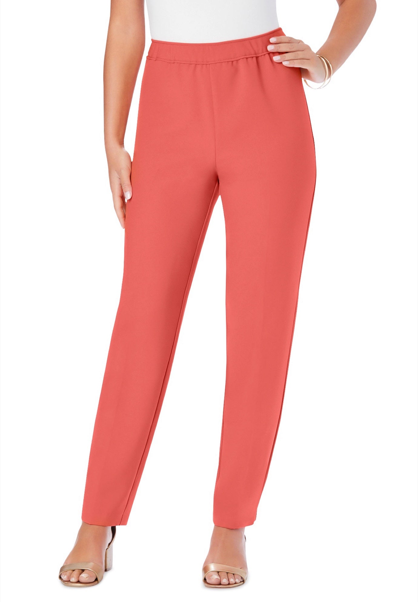 Plus Size Classic Bend Over&reg; Structured Straight Leg Pull-On Pant image number 3