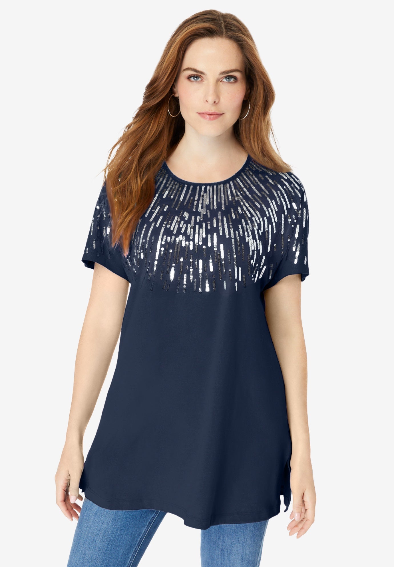 Embellished Tunic with Side Slits image number 0