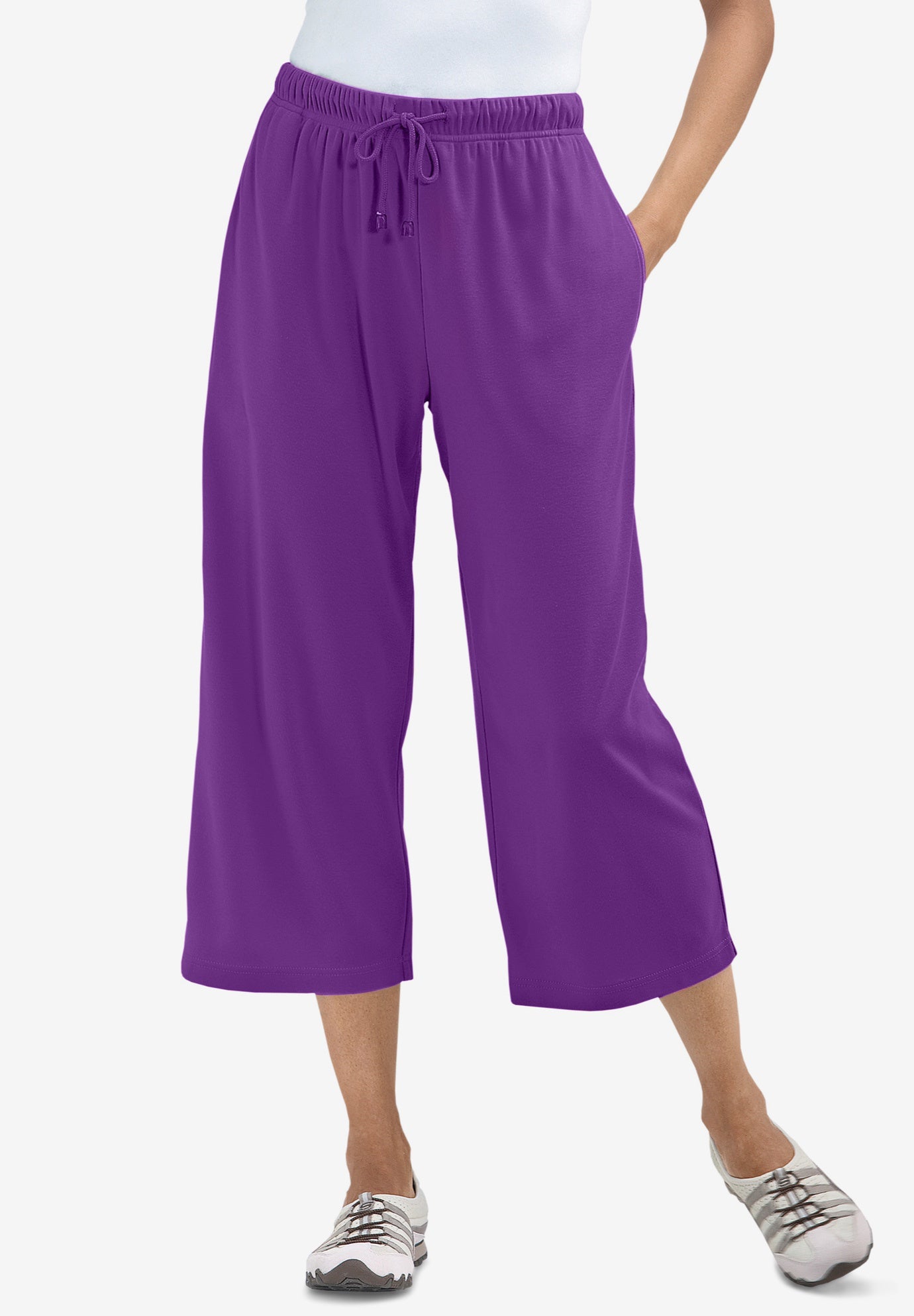 Sport-Knit Pull-On Capri Pants image number 0