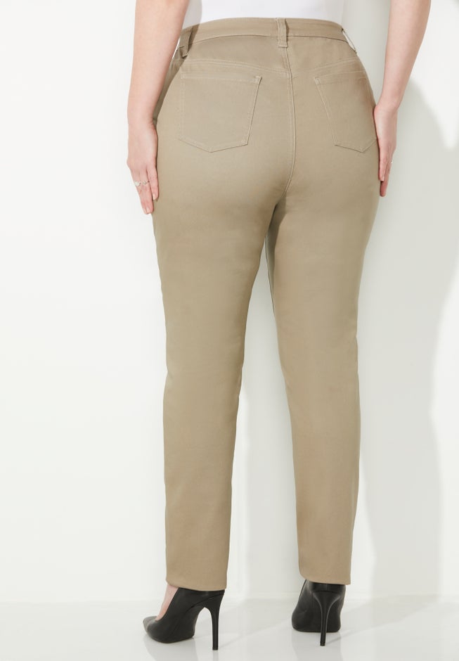 Sateen Stretch Curvy Pant image number 1