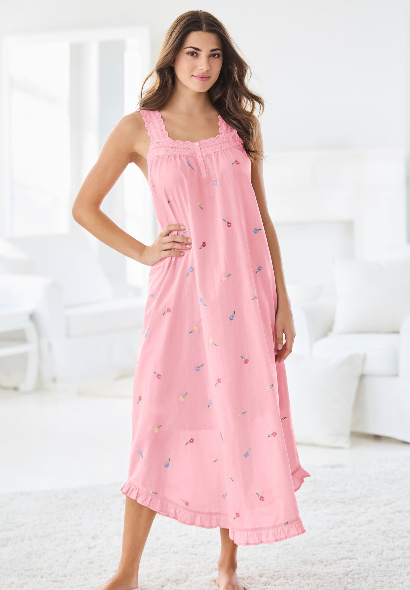 Long Embroidered Gown image number 4