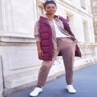 Long Hooded Puffer Vest image number null