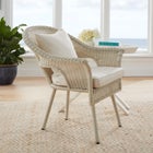 Roma Hand-Woven Resin Wicker Stacking Chair with Toss Pillow & Seat Cushion image number null