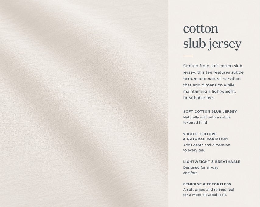 100% Cotton Jersey Slub Scoopneck Short Sleeve Graphic Tee image number 4