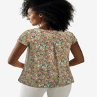 Cotton Jersey Slub Cap Sleeve Trapeze Tee image number null