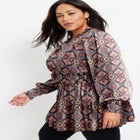 Smocked Georgette Tunic image number null