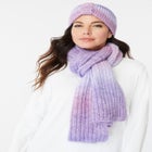 Ombre Knitted Headband and Scarf Set. image number null