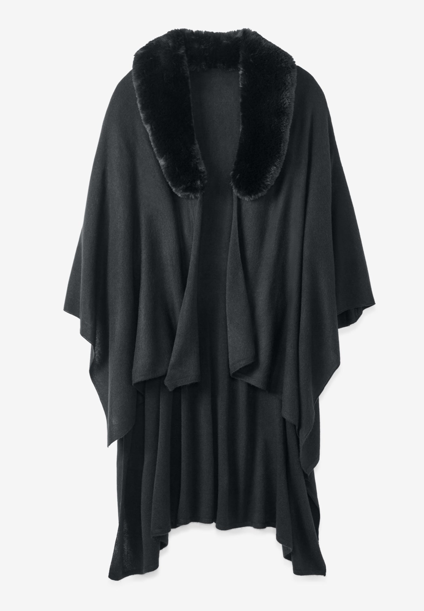 Faux Fur-Trimmed Shawl image number 3