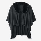 Faux Fur-Trimmed Shawl image number null