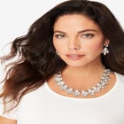 Rhinestone Earring and Necklace Set. image number null
