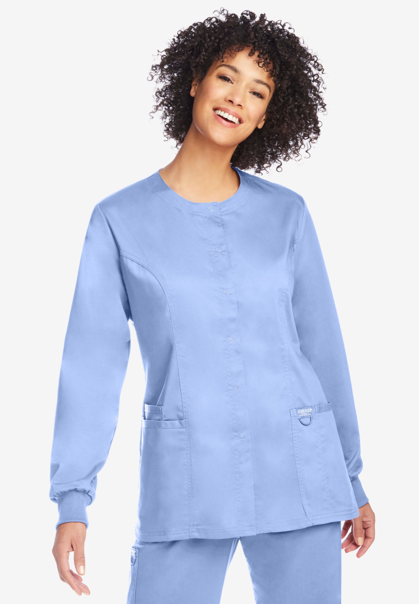 Modern Classic Snap Front Scrub Jacket image number 0