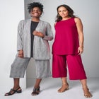 Stretch Knit Wide Leg Crop Pant image number null