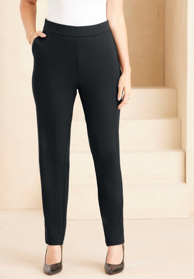 Liz&Me&reg; Slim Leg Ponte Knit Pant image number 4