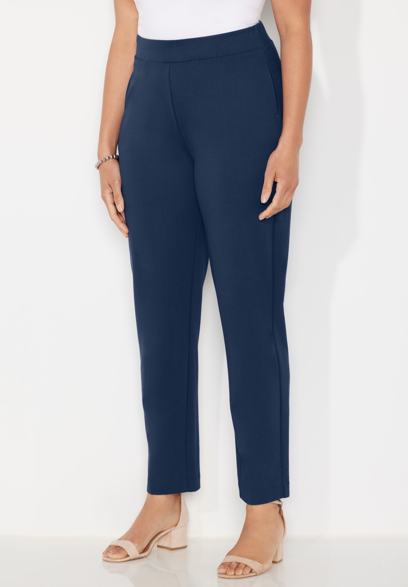 Liz&Me&reg; Slim Leg Ponte Knit Pant image number 0