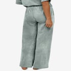 Stretch Velour Wide Leg Pull-on Pants image number null