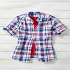 Short-Sleeve Button-Down Cotton Seersucker Shirt image number null